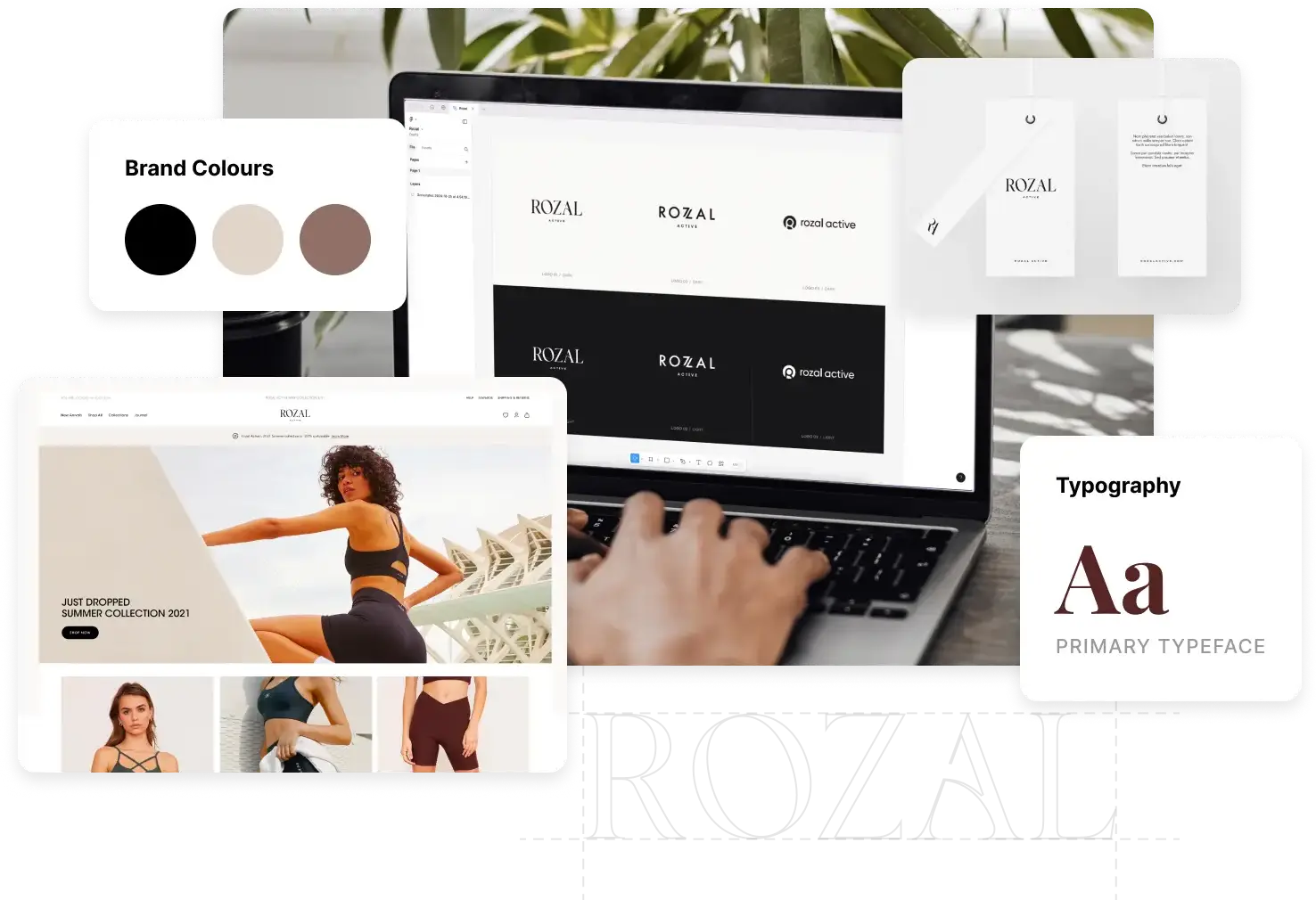 Branding experts collaborating on logo and visual identity design