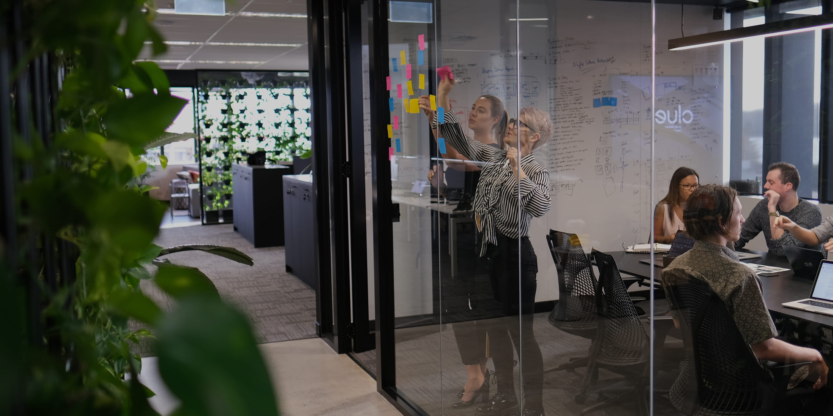 Team defining brand positioning and identity